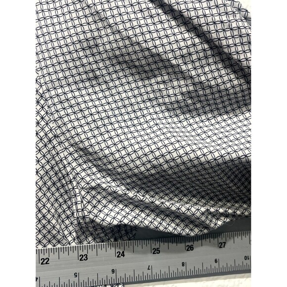 Ted Baker London Shirt Men 7 Black White Geometric Print Cotton Button Up Casual - Picture 9 of 11